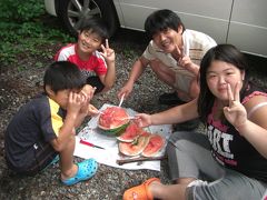 2008.08.17 家族旅行　越前～山中温泉～平湯野営場～白骨温泉