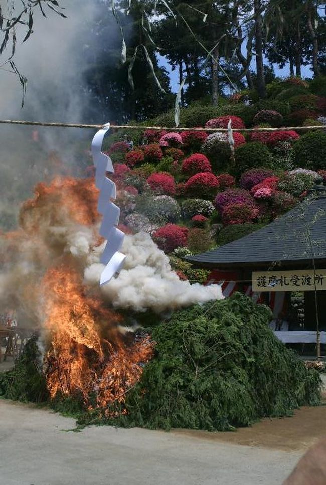 塩船観音寺で行われた火渡り荒行です。