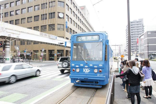 2010.04サッカー観戦　ジェフ千葉×ファジアーノ岡山　岡山の路面電車