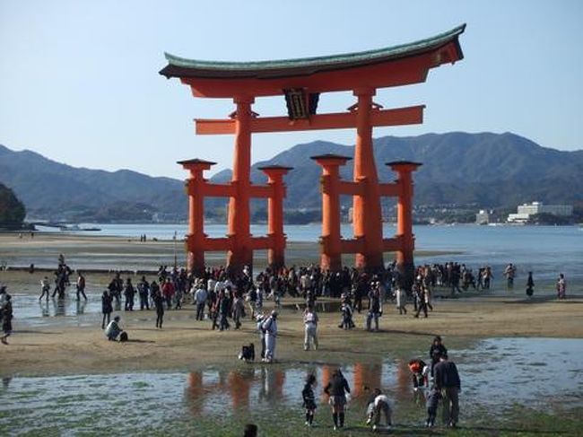 海を渡って、宮島へ!<br />休日ということを忘れてまして、混んでてびっくり!<br />