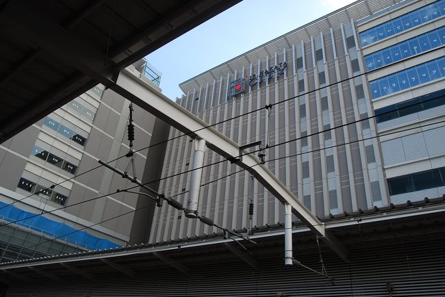 7月18日、久しぶりに故郷である福岡を訪問した。　二か月ぶりであるが、関門海峡の旅をする前に改装中の博多駅を撮影した。<br />建物としてはかなりできていた。<br />まだ改装がなされていないのはコンコースである。<br /><br /><br /><br />＊写真は駅構内から見られた十階建てのビルとJR博多駅のマーク