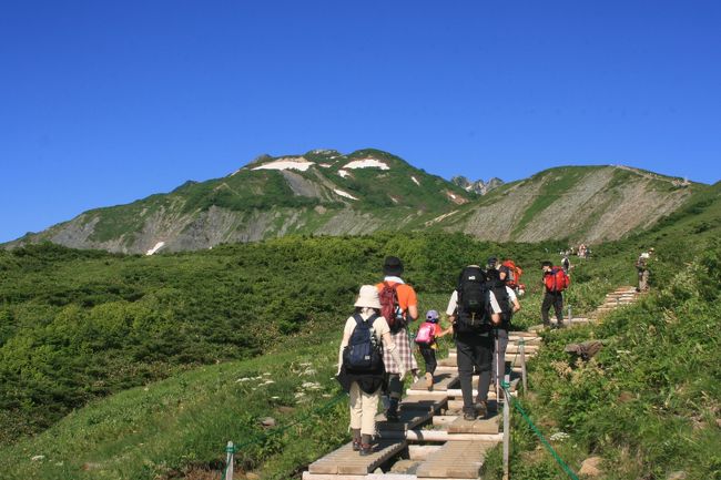 　八方尾根から日帰り唐松岳登山です。帰りは「白馬樅の木ホテル」に宿泊しました。初めての北アルプスでしたが、梅雨明けの好天に恵まれすばらしい景色にであえました。