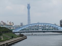 中央大橋付近の隅田川テラスからの風景