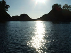 西伊豆・乗浜海岸から見た夕陽①