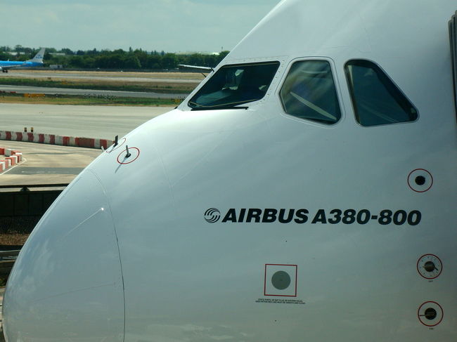 今回の旅の最大の目的であるエミレーツ航空 A380-800 にいよいよ乗ります～～～ヽ(^o^)丿<br />Airbus社の総2階建てスーパージャンボ A380-800。<br />その愛らしいお姿から、勝手に命名「でこっぱち」です(^^ゞ<br /><br />黄金週間はシンガポール航空の「でこっぱち」に乗り、その翌月にはルフトハンザ航空の「でこっぱち」日本発就航の現場に遭遇し、そして、夏はエミレーツに搭乗。<br />なんだか、「でこっぱち」づいている2010年(*^。^*)<br /><br /><br />-------------------------------<br />行程<br />7/09(金) Narita - Dubai<br />7/10(土) Dubai<br />7/11(日) Dubai - Salisbury<br />7/12(月) Salisbury<br />7/13(火) Salisbury - Cardiff<br />7/14(水) Cardiff<br />7/15(木) Cardiff - Cheltenham<br />7/16(金) Cheltenham<br />7/17(土) Cheltenham - Windsor<br />7/18(日) Windsor - Dubai -<br />7/19(月) Narita<br /><br />（26.04円/Dhs）