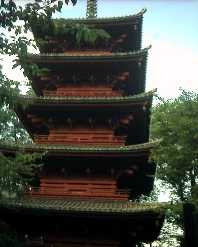 　千葉県市川市中山にある法華経寺は日蓮宗大本山（霊蹟寺院）の寺であり正中山法華経寺という。文応元年（1260年）の創立で、日蓮上人が最初に開いた寺であるとされる。その後文永元年（1264年）に、日蓮上人は小松原の地で法難に遭い眉間に疵を負った危急の際に、鬼子母神が出現し、その救護によって一命が救われた。中山で疵の養生のかたわら鬼子母神霊験に深く感じ、その尊像を自ら彫刻開眼したことにより、今日の法華経寺鬼子母神信仰に至っている。<br />　祖師堂の屋根は柿葺きで比翼入母屋形式に復元されている。吉備津神社の本殿のようだ。また、日蓮自筆の「観心本尊抄」と「立正安国論」が国宝となっており、法華経寺は国宝を有する寺である。建築物では五重塔、祖師堂、法華堂、四足門の4棟、他に、絹本着色十六羅漢像と日蓮筆遺文（56巻、4冊、1帖、3幅）が重文になっている。<br />（表紙写真は法華経寺五重塔）