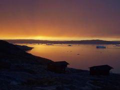 Camp Eqi　の夕焼け　　4     Greenland