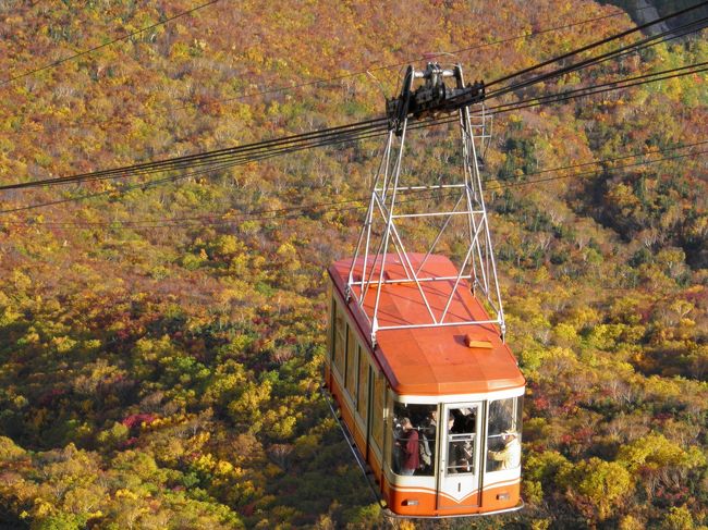 前回は扇沢から立山に抜けたのですが、今回は逆ルートにしてみました。<br />連休の最終日で天候は読めない状況だったのですが、立山に１０時に着いたのですが、ケーブルカーは８０分待ちとなり、時間があるので富山地方鉄道や立山ケーブルカーを撮影したり、立山カルデラ砂防博物館で３Ｄ映像を鑑賞したりして過ごしました。美女平はガスの中で悲しかったのですが途中から雲海を抜けて、室堂は雲上の快晴、素晴らしい天気に恵まれました。<br />前回雷鳥が逢えずに再チャレンジでしたが、霊山立山のブロッケン現象にも巡り合い、タンボ平の錦模様の紅葉も素晴らしく印象に残る旅となりましたが、三連休最終日の渋滞は凄まじく、１７時３０分に扇沢を出発したのですが、新宿着が２３時３０分と６時間もかかりました。<br />雷鳥には逢えなかったのも何かの縁と再度アルペンルートを訪れようと思ってます。<br />