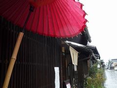 雨にぬれた町並みを歩く　竹の町　竹原