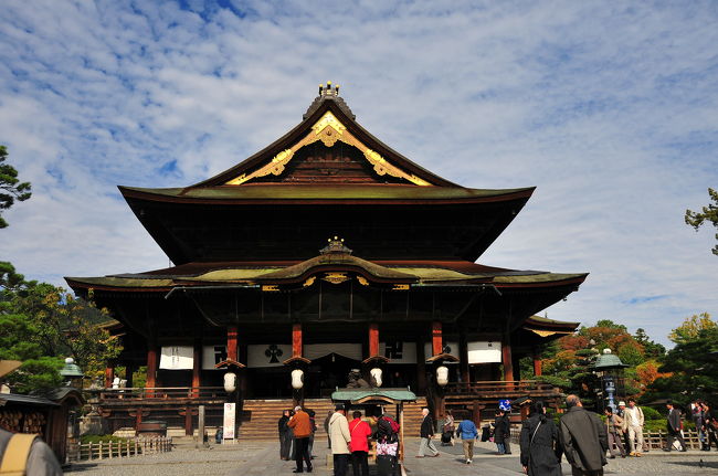 毎年親睦を兼ねて友達3人一泊旅行に出かけていますが早いもので今年で10回目になり、今年は信州渋温泉に決まり善光寺参拝・長野オリンピックのスケートリンク「エムウェーブ」に立ち寄り石畳の情緒あふれる渋温泉でのんびり過ごしてきました。