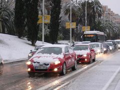 バルセロナ観光、雪！！