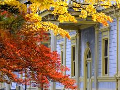 紅葉に染まる函館