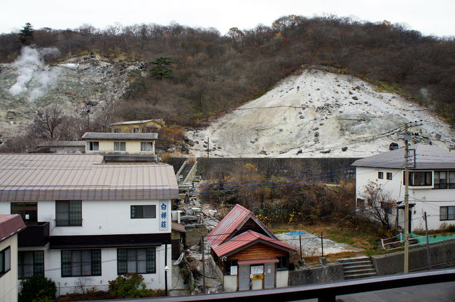 白濁した硫黄泉を超格安で楽しみました。一泊2000円の素泊まり宿　町田から往復バス代600円　呑みに行くより安いです。これを利用しない手は無いでしょう。外の共同風呂は白濁した硫黄泉ですがホテルの風呂は透明な温泉です。混浴の共同風呂はn)妙齢の女性も入ってきて病気の話しで盛り上がってます。食事の後のデザートは大量の薬だそうです。薬でお腹が一杯になるそうです。笑　宿の缶ビールは殆ど冷えてなくびっくりでした。草津の石楠花より建物も古そうで手入れも行き届いていない感じですが硫黄が近所で噴出していることを考えれば　手入れが大変なのは良くわかります。建物の傷みも物凄く早いと思われます。ホテル八汐本館は2010/12-2011/04/20まで休館するそうです。ここのホテルは歯ブラシがセットになったタオルがついてきませんでした。