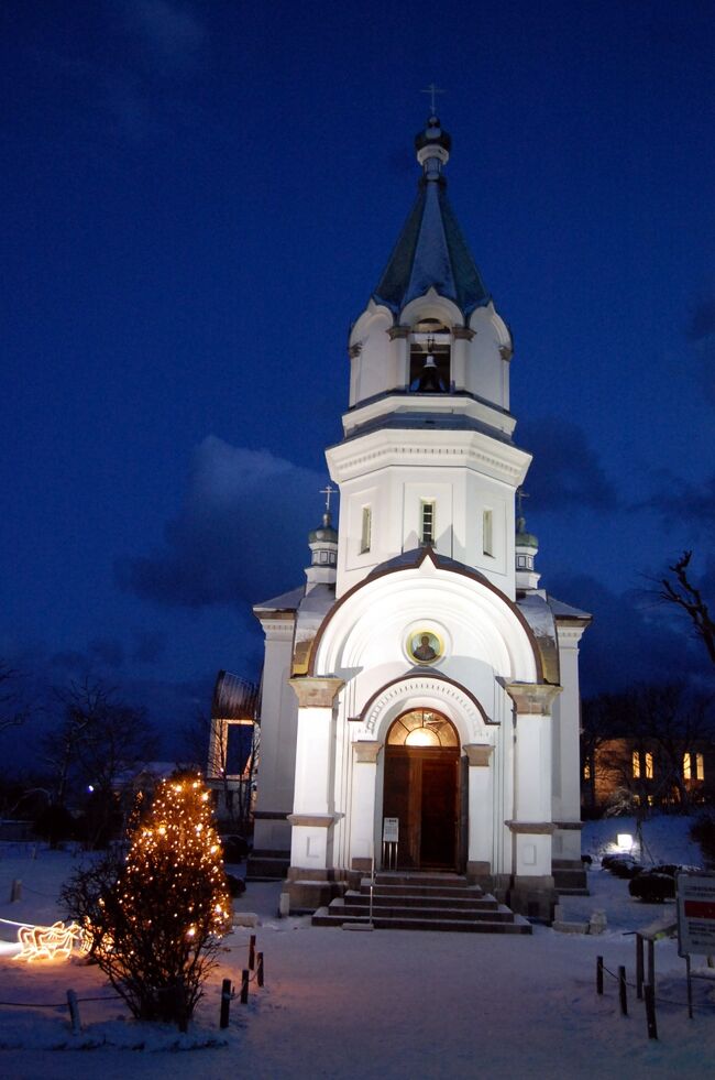 暴風雪の函館（3）クリスマスイブの函館元町と函館山夜景とイルミネーションを楽しむ。