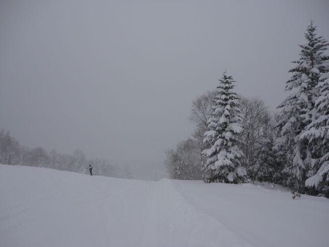 　年に１度の北海道スキー旅行。１日目は，風が強くてイースト側では滑れませんでしたが，果たして２日目は，どうでしょう！<br />　やっぱりすごい雪，雪，雪。でも，風がわりと穏やかだったので，いつものお気に入りコースで滑りましたよ。<br /><br />　では，大雪のルスツ２日目を楽しんでください。<br /><br />　　　　　　　３日目もお楽しみに・・・<br />　<br />　　写真は，イゾラ山の奥のコース「ヘブンリーリッジＢコース」です。雪がすごいでしょ！