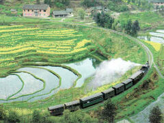 四川省の健為（チェンウェイ）県・芭石鉄道・四