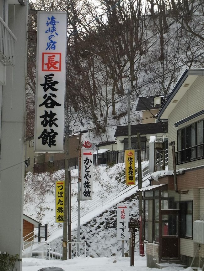 正月休みの３連休。<br />冬はヤッパリ東北だよね！ということで今年話題の青森。JR東日本の年二回のオヤジ特典の１２０００円乗り放題切符使わなくちゃ！<br />初日東京から、遥々乗り継ぎ１０時間、下北半島の名湯、下風呂温泉歴史の名宿、長谷旅館へ。<br />二日目、旧東北本線、青い森鉄道大雪運休の中、一押しの名湯、古遠部温泉へたどり着く旅。いや～それにしても寒かったっス。