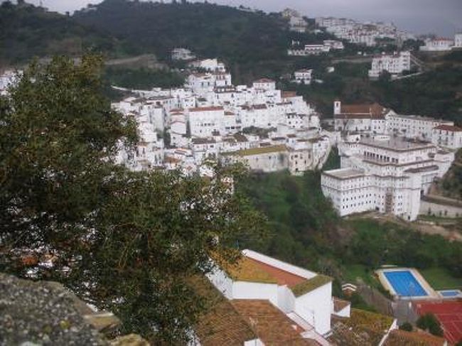 久しぶりのスペインとなる今回の旅は、エールフランス航空利用で、アンダルシアの白い村めぐりをしてきました。<br /><br />マラガを基点に、ネルハとフリヒリアナ、トレモリノスを起点にエステポナ&カサレス&フエンヒローラ&ミハス&ロンダを訪れることができました。<br />国鉄の近郊線・セルカニアスと路線バスを利用しての移動もスムーズに行き、たっぷりとアンダルシアを満喫させていただけました。<br /><br />☆'.・*.・:★'.・*.・:☆'.・*.・:★ ・*.・:☆'.・*.・:★'.・*.・:☆'.・*.・:★'.・*.・:☆<br /><br />カサレスの村は、フリヒリアナと同じように大きく二つの部分に分かれているようで、この後半では、古城のある部分を中心に纏めてみました。<br />この古城のある部分が高台になっていて、最初に歩いていったエンカルナシオン教会の辺りが見下ろせ、ここからの眺めも素晴らしかったです。<br /><br />カサレスの起源はローマ時代にさかのぼるそうです。<br />村から10キロの所にカエサルが皮膚病治療のためにつかったという、エディオニアの湯というのがあるとのこと。<br />村の名前も、ローマ人のあと、ここを征服したアラブ人がカエサルにちなんでカサラと呼んだことからカサレスとなったようです。<br />歴史は古いようですが、見所と言っても、古城くらい!<br />でも、来てよかった!また来てもいいかな?と思えるところとなりました(~~)