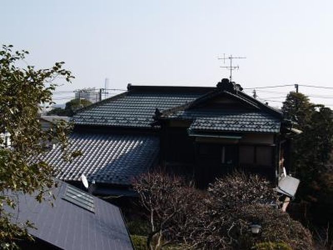 　京急富岡駅から富岡八幡公園にかけての富岡界隈には銅葺き屋根の家が目立つ。勿論、瓦屋根も多くあり、銅葺き屋根の家よりも遥かに多くのトタン屋根の家が目に入る。関東大震災直後に建てられた家以外にも、最近建てられた家にも銅葺き屋根を見かけた。おそらくは、最近になって富岡八幡宮の覆い屋の銅葺き屋根や、慶珊寺本堂や長昌寺本堂が耐震強化のために瓦屋根から銅葺き屋根に葺き替えられ、長昌寺庫裡も銅葺き屋根になったことも影響しているのであろうか。<br />　慶珊寺本堂には耐震補強のために鉄板・鉄棒などが組み込まれていたが、瓦屋根の本堂を耐震補強した蔵田寺（横浜市戸塚区）ほどは仰々しくはない。屋根の軽量化の効果であろう。ビルの耐震強度偽装を思い出した。高山駅前にあるカントリ―ホテル高山はあの耐震強度偽装されたビルであった。耐震強度偽装が発覚する直前と耐震補強工事が完了したリニューアル直後にカントリ―ホテル高山に宿泊したが、部屋では気が付かなかったが、１階コンビニに行くと、店内に大きな壁ができていた。木造建築なら、屋根を軽くするのは効果が大きいであろう。浅草寺のようにはチタン瓦で屋根を葺くほどの予算もないが、少し予算が高く付いても、トタン屋根ほどは安っぽくは見えない銅葺き屋根は耐震対策の1つであろう。<br />（表紙写真は富岡界隈の銅葺き屋根の旧家）