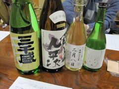 2011新春、新春飲み会：九平次(純米大吟醸)、三千盛(純米大吟醸)、雪うさぎ(季節限定)、ふなくち手汲酒(季節限定)