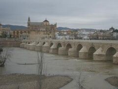 グアダルキビール川をわたる。ローマ橋は質素だった。