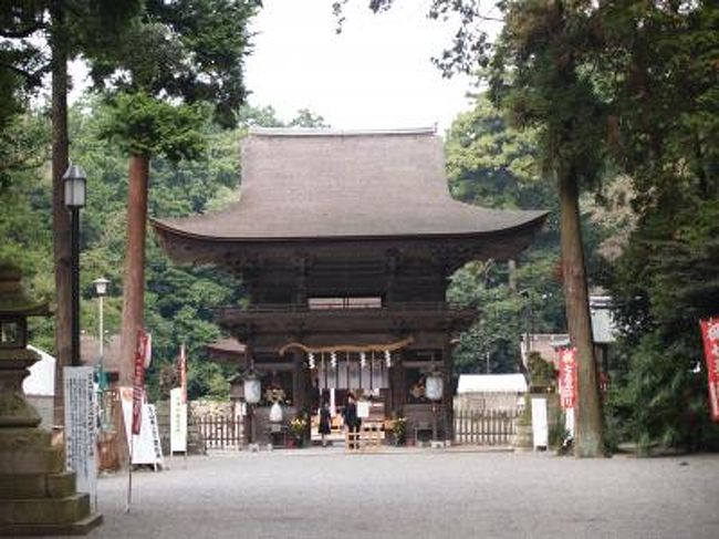 　苗村神社、御上神社、大笹原神社を巡る湖南三社国宝巡りができる。この近くには常楽寺、長寿寺、善水寺を巡る湖南三山国宝巡りもできる。湖東三山巡りに対して湖南三社巡りと湖南三山巡りでは、国宝巡りであることに違いがある。苗村神社、御上神社、大笹原神社のそれぞれの社殿は国宝である。奈良や京都に次いで国宝建築物が多いのは滋賀である。1つ二つの国宝建築物を重文建築物と書き間違えていても気が付かないほどだ。<br />　湖東三山巡り、湖南三山国宝巡り、湖南三社国宝巡りの全てに共通することは足がないことであろうか。電車と地域のコミュニティバスや路線バスを乗り継いで巡るのは初めから諦め、御上神社、大笹原神社はタクシーに乗って巡った。苗村神社はガイドブックに重文と記載されていたために見落とし、後日改めて路線バスと徒歩で行った。<br />　御上神社と大笹原神社は野洲市に鎮座しているが、苗村神社は隣町の蒲生郡竜王町に鎮座するために、「湖南三社国宝巡り」などと銘打って紹介されることはないであろう。野洲市も平成12年（2000年）になって野洲町、中主町が合併して市制を施行したばかりであり、行政が異なれば観光協会も別である。国宝社殿が近くに3社もあることが見え難くなるのは古社を観光資源として活用できていないことを示していよう。もったいないことだ。<br />　特に、御上神社には随身門があって随身像が安置されている。随身門と随身像がある神社はそう多くはなく、全国でも50社は超えないくらいであろうか。私も鎌倉鶴岡八幡宮、日光東照宮、塩釜神社、三峰神社など10社に届かない程度で見ただけだ。<br />（表紙写真は御上神社楼門(重文））