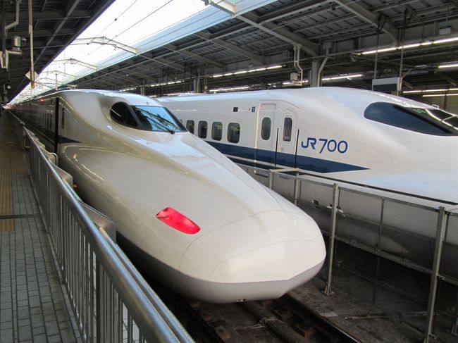 ３月４日、久しぶりに新大阪駅より新幹線に乗った。　新大阪駅より自由席で座って乗れる列車ということで新大阪始発の「のぞみ２５０号」に乗った。　大阪出張では飛行機を利用することが多く、今回は久しぶりに新幹線に乗ることになった。　この２５０号はＮ７００系の列車であるために写真撮影を行った。<br /><br /><br />＊写真はＮ７００系の「のぞみ２５０号｝と右となりに７００系が見られる