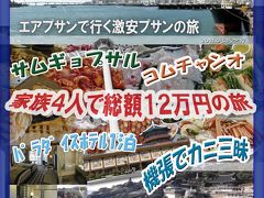 総額３万円/１人　エアプサンで行く、プサン激安・食べ歩きの旅　2011.3