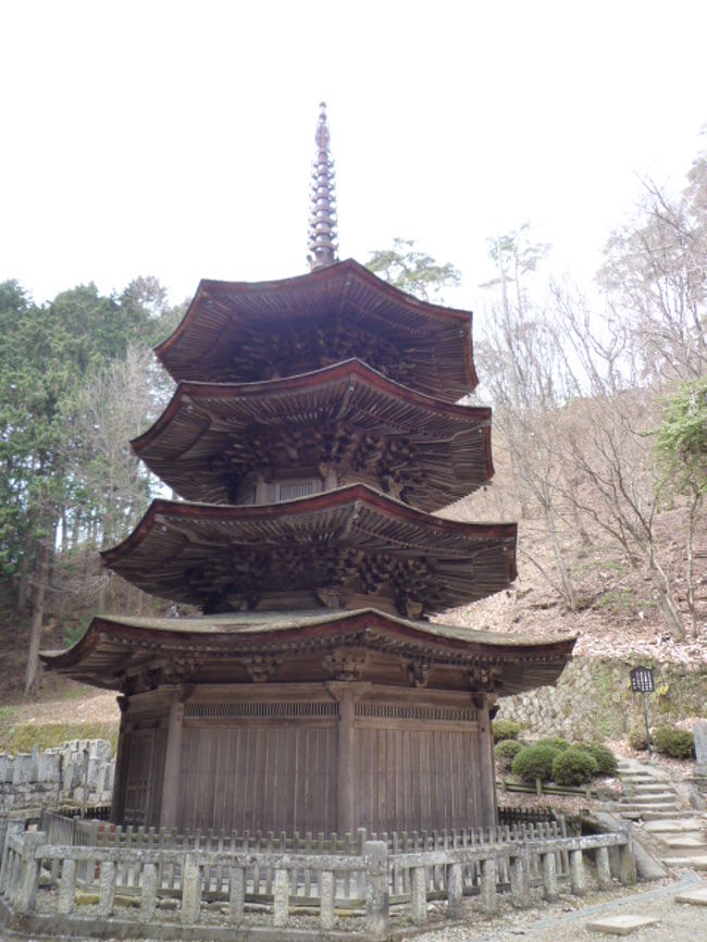 春の別所温泉　ぶらり♪　Ｖｏｌ７（第２日目朝）　名旅館「かしわや本店」の朝食と安楽寺の国宝「八角三重塔」