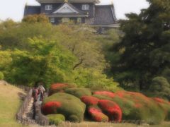 【岡山観光】 日本三名園の一つ 「岡山後楽園」　～水彩画風～