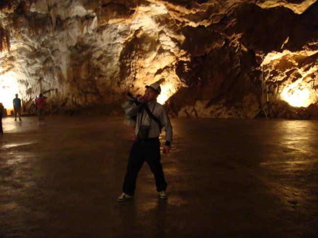 やってきたぜ！！　２００８　スロベニア　『トロッコに乗って走って行く♪コンサートホールがある♪ヨーロッパ最大の鍾乳洞☆』　ＩＮ　ポストイナ鍾乳洞　