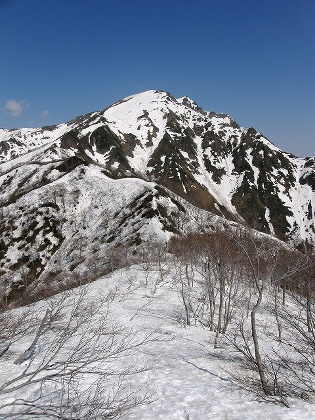 久しぶりに春山の谷川岳に雪山初めての友人夫妻を案内して登りました。<br /><br />長期予報で天候は１４日から３日間は安定しそうだが、先に行けばいくほど予報は少しづつすれてくるので１４日に登ることに・・。<br /><br />天候があやしくなったので途中で計画変更をして下山して、天気が崩れても大丈夫なようにマチガ沢出合と一の倉沢出合までのトレッキングを追加した。<br /><br />結果は午前中快晴でしたが徐々に雷雲が発生して、午後には雹まじりの雨に雷の鳴る天候となりました。<br /><br />今回は<br />★①天神尾根を登る<br />②一の倉沢出合往復トレッキング<br />に分けて旅記を作成します。