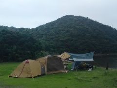 雨の中のキャンプIN大崎キャンプ場