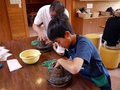 ０７．GW前半の初島旅行　エクシブ初島　シーフードイタリアン ポルトの昼食　カルチャーコテージの陶芸