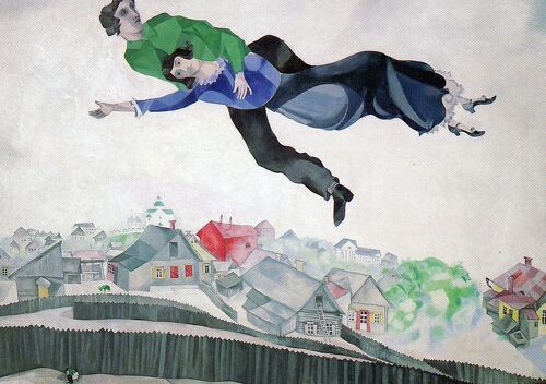 松坂屋美術館・絵葉書で綴る展示会(10/11)：『シャガール展』、街の上