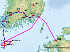 １９９９年　済州島一周＋韓国南部横断 自転車旅行　【前編：福岡～済州】