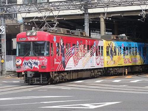 京阪電車大津線 けいおん 京阪＆叡電 「けいおん！！」ラッピング電車』大津(滋賀県)の