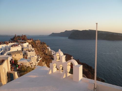 サントリーニ島　風景画(現地) サントリーニ島の風景 ギリシャの風景 | Beautiful Photo.net