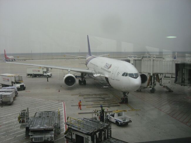 タイ国際航空のロイヤルシルククラスでバンコクから上海までの搭乗記です。ユナイテッド航空マイレージプラスのスターアライアンス特典でバンコク‐上海‐ソウル（南アジア‐北アジア区間）片道で１５０００マイルで予約しました。(現在は２２５００マイル必要)そのうちの一部分です。