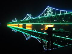 北朝鮮国境探訪6★丹東★鴨緑江沿いの夜景