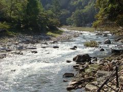 紅葉前の香嵐渓と足助の町内めぐり