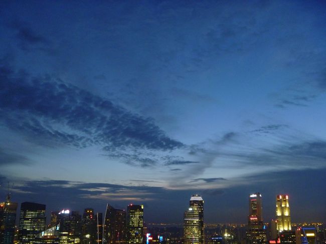 2011年現在、シンガポール一ホットなスポット、MBS(Marina Bay Sands)。<br />日本でも、SMAPのCMで有名になったらしい(恥ずかしながら、そのCMを見たことない私)。<br /><br />私も何度か足を運んだことはあるけれど、宿泊者しか入れない屋上のプール…いつか入ってみたい。<br />そんな折、姉来星決定。MBSに泊まってみたいと言う。そして…「予約しちゃった」だって!<br /><br />そんなわけで、私も便乗して泊まってきちゃいました~!!!!<br />宿泊者限定エリアをうろうろ、屋上プールでひと泳ぎ♪<br />つかの間のプチ・セレブな非日常空間、楽しんできましたー。