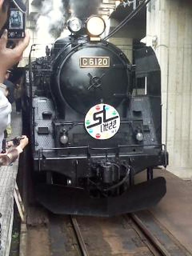 C61形蒸気機関車の20号機が静態保存されていた伊勢崎に復活してから初めて旅客列車としてやってきました。その列車に乗ってきました。