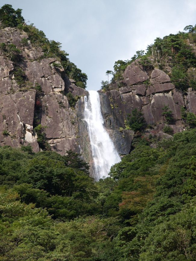 宮崎出張が入りました。日程はやや変則的で、日〜月です。宮崎県北部には未訪の百選滝が３ヶ所あり、いろいろ調査した結果土曜と日曜午前ですべてクリアできることがわかりました。土曜の早い飛行機で宮崎入りし、レンタカーで行縢の滝、真名井の滝に行き、その夜は延岡泊。日曜日の午前中に矢研の滝を制覇し、昼過ぎにレンタカーを返却し、何食わぬ顔で仕事に入るという日程を組みました。<br /><br />まず宮崎空港から向かったのが行縢の滝です。行縢の滝は、雄岳、雌岳からなる標高831mの行縢山を真っ二つに割るように落ちる落差77mの滝です。<br /><br />行縢の滝で百選滝７８滝目制覇となりました。<br /><br />行縢の滝滝見難易度：３<br />参考　滝見難易度０：道路から見える、１：片道徒歩５分以内、２：片道徒歩１５分以内、３：片道徒歩３０分以内、４：片道徒歩１時間以内、５：片道徒歩２時間以内、６：片道徒歩２時間以上もしくは２時間以内でも特別な装備が必要な場合など。私の旅行記ではほとんど出現することはないと思われる。<br />注意　滝見難易度はあくまで私の主観によるものであり、また季節や天候により難易度が上がる場合もあります。私の旅行記を参考にされて、「違うかったやんけ」とおっしゃられても責任は負えませんのでご了承ください。また、難易度が高い場合はできる限り単独行は避けるようお願いします。