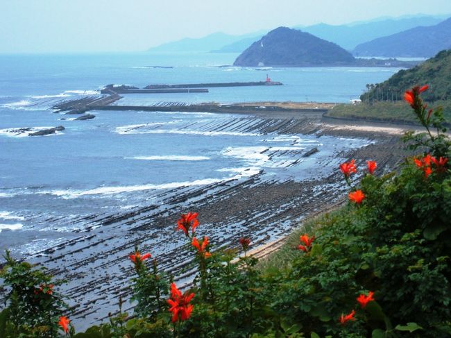 　４０年ぶりに、新婚旅行で訪れた地・宮崎県にやって来た私達夫婦。<br />　鵜戸神宮を後に、日向灘の海を見ながら、日南海岸に沿って宮崎に向け走ります。途中、道の駅フェニックスに立ち寄ってから、青島へと向います。<br />　４０年も経ち、日本の町も人も変わってしまってはいるけれど、宮崎の自然は大して変わってない気がします。日南海岸から青島にかけて広がる鬼の洗濯板など、昔の記憶そのままです。<br />　南国宮崎の珍しい植物に会える青島。青島神社は神の降臨の地の神社らしく、厳かです。<br />　二度目の新婚旅行と言えるほど、新鮮ではない私達夫婦ですが、それでも今回の旅は、４０年前の若かった自分を思い出すには十分でした。結構楽しかったです。