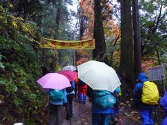 雨の高尾山　忘年ハイク　　今日も旨い酒を飲むぞぉぉーー！