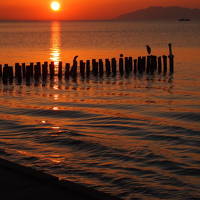 絶景！宍道湖の夕日　（松江と出雲大社　１）