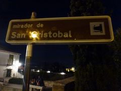 スペイン・ポルトガル13日間　５日目−その７（アルハンブラ宮殿の夜景） 