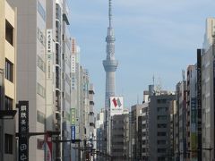 小伝馬町江戸通りの陸橋から見られる東京スカイツリー