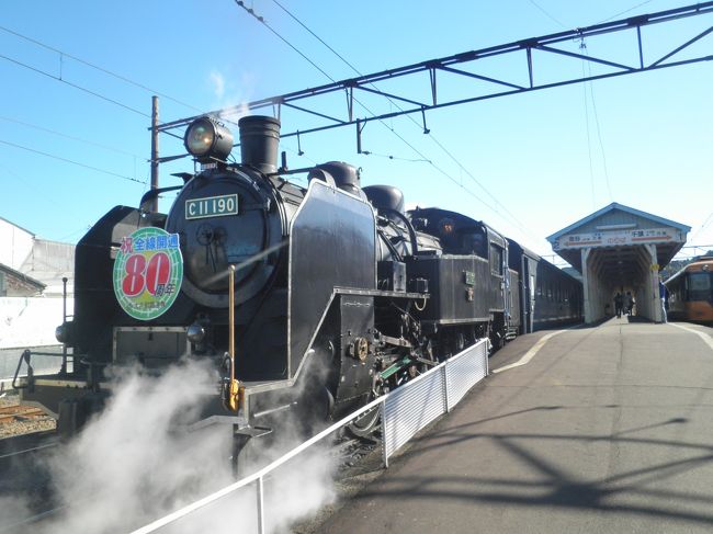 ではいよいよ、大井川鐵道といえばおなじみのSL列車乗車へ。新金谷駅のプラザロコを見学してから乗車です。<br /><br />【乗り鉄（SL）】<br /><br />◇冬のスマタ・大井川紀行目次◇<br />(1) 1日目-1 近鉄・名鉄・豊橋カレーうどん <br />http://4travel.jp/traveler/planaly/album/10637088<br />(2) 1日目-2 天浜線・遠州鉄道①（浜名湖・うな重弁当） <br />http://4travel.jp/traveler/planaly/album/10641610<br />(3) 1日目-3 天浜線・遠州鉄道②浜松城・奥浜名湖温泉かんぽの宿<br />http://4travel.jp/traveler/planaly/album/10641711<br />(4) 2日目-1 掛川城<br />http://4travel.jp/traveler/planaly/album/10637089<br />(5) 2日目-2 大井川鉄道（抜里駅）<br />http://4travel.jp/traveler/planaly/album/10638323<br />(6) 2日目-3 大井川鐵道SL急行かわね路号<br />http://4travel.jp/traveler/planaly/album/10643635/<br />(7) 2日目-4　寸又峡温泉散策編<br />http://4travel.jp/traveler/planaly/album/10644668<br />(8) 2日目-5、3日目-1　寸又峡温泉「求夢荘」、奥泉駅へ<br />http://4travel.jp/traveler/planaly/album/10644699<br />(9) 3日目-2 大井川鐵道井川線①奥泉→井川<br />http://4travel.jp/traveler/planaly/album/10646048<br />(10)3日目-3 大井川鐵道井川線②井川→ひらんだ<br />http://4travel.jp/traveler/planaly/album/10656370/<br />(11)3日目-4 大井川鐵道井川線③ひらんだ→奥大井湖上<br />http://4travel.jp/traveler/planaly/album/10656377<br />(12)3日目-5 大井川鐵道井川線④尾盛→千頭<br />http://4travel.jp/traveler/planaly/album/10657074<br />(13)3日目-6 大井川鐵道　千頭・神尾<br />http://4travel.jp/traveler/planaly/album/10657212<br />(14)3日目-7 川根温泉・京阪神ドリーム静岡号<br />http://4travel.jp/traveler/planaly/album/10657261<br /><br /> ◆全旅行記目次◆<br />http://4travel.jp/traveler/planaly/album/10642746/